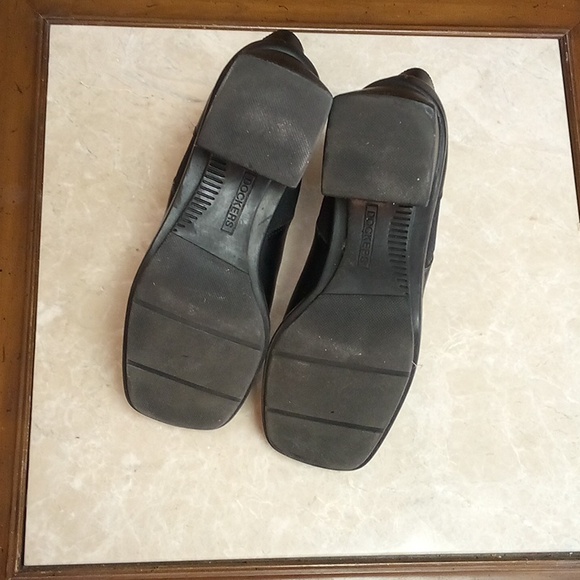 DOCKER Black Square-Heeled Ankle Boots -Sz. 6 - Picture 8 of 8